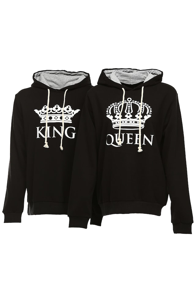 King Queen Kapüşonlu Sevgili Eş Kombin Sweatshirt