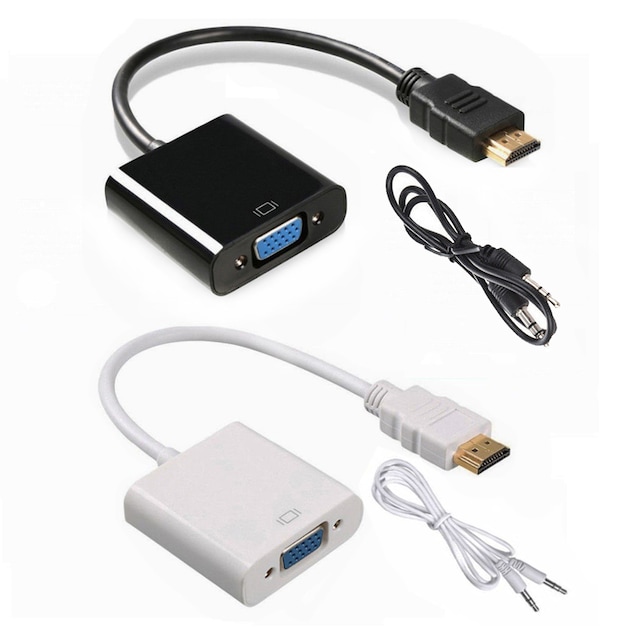 HDMI TO VGA KABLO ÇEVİRİCİ DÖNÜŞTÜRÜCÜ + SES