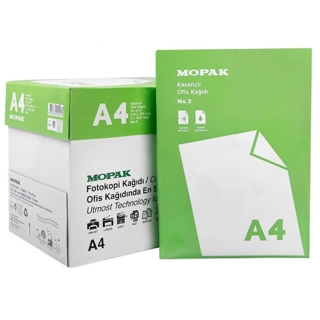 Mopak Kazançlı A4 Fotokopi Kağıdı 80 gr. 5x500 (1 koli)