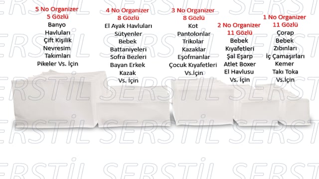 ORGANİZER CEPLİ ÇEKMECE DÜZENLEYİCİ