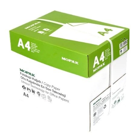 MOPAK A4 FOTOKOPİ KAĞIDI KAZANÇLI 80 GR 1 KOLİ 5 PAKET 2500 ADET