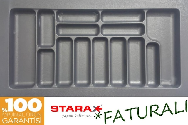 Starax Çekmece İçi Kaşıklık Gri Tüm Ölçüler  ÜCRETSİZ KESİM