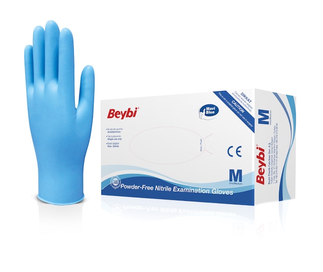 Nitril Muayene Eldiveni Mavi Beybi  & Dolphin S - M - L 100 lü Pk