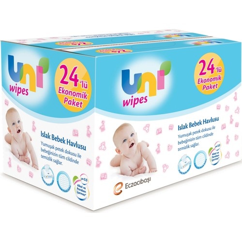 Uni Baby Wipes Islak Havlu 24'lü Fırsat Paketi / 60x24 (1.440 Yap