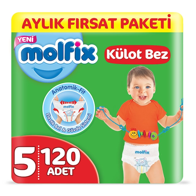 Molfix Külot Bez 5 Beden Junior Aylık Fırsat Paketi 120 adet