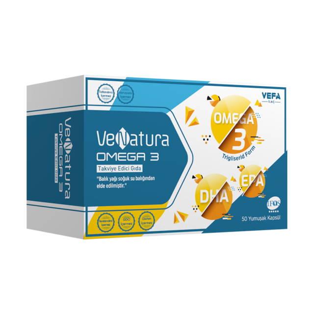 VeNatura Omega 3 Takviye Edici Gıda 50 Kapsül