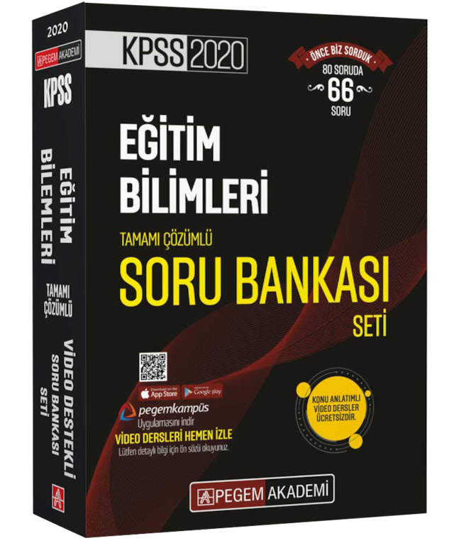 PEGEM 2020 KPSS Eğitim Bilimleri Soru Bankası Seti