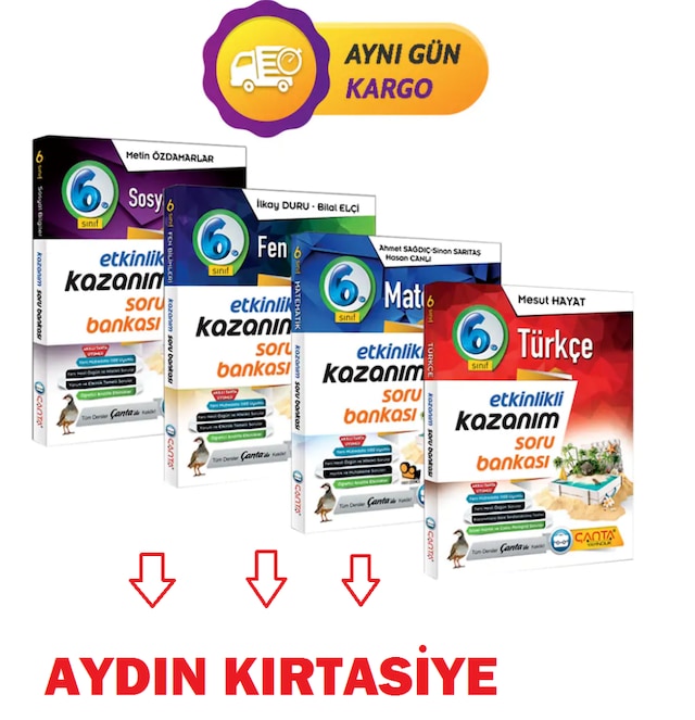 6. SINIF ÇANTA YAYINLARI SORU BANKASİ SETİ 4 KİTAP SET