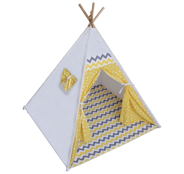 %100 Pamuk Ahşap Çocuk Oyun Çadırı Kızılderili Çadırı Oyun Evi