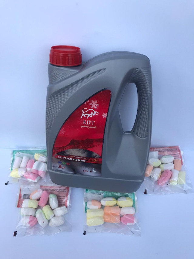 Antifriz Organik Kırmızı  -52 Antifiriz 3 lt Just Hediyeli