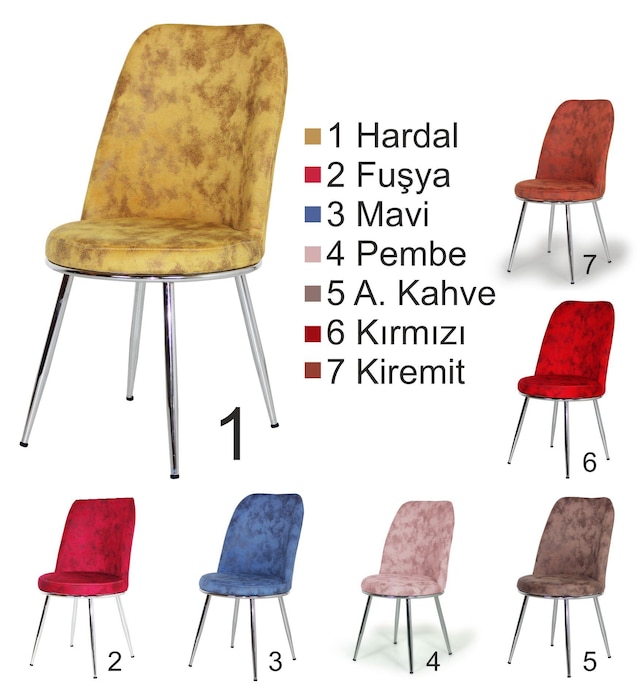 KAYKOLSAN METAL AYAKLI 1.SINIF KUMAŞ MASA SANDALYESİ EV-3