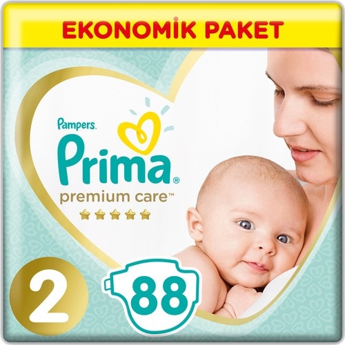 Prima Bebek Bezi Premium Care 2 Beden 88 Adet 4-8 KG