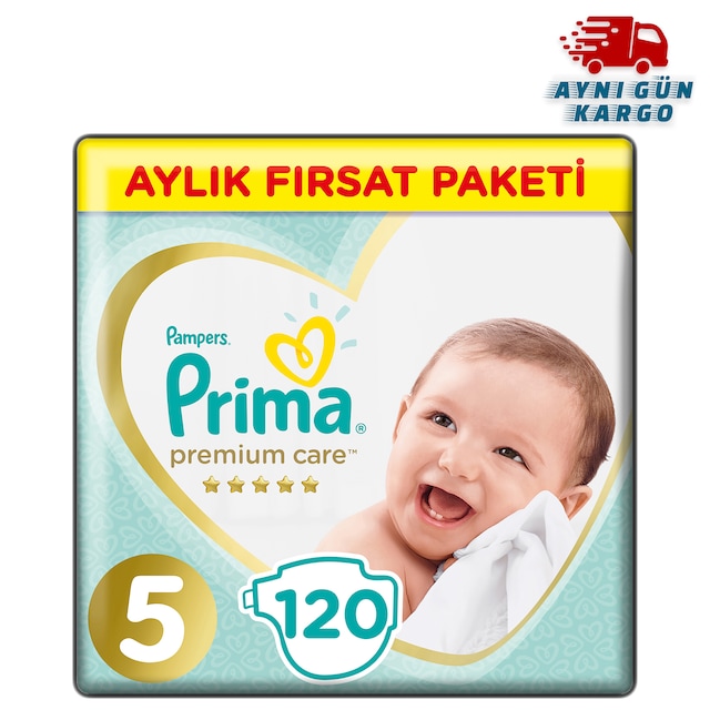 Prima Bebek Bezi Premium Care 5 Beden 120 Adet Junior