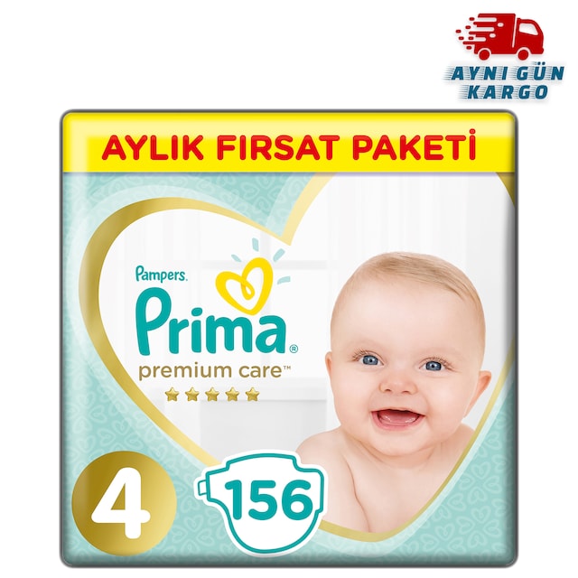 Prima Bebek Bezi Premium Care 4 Beden 156 Adet Maxi Aylık