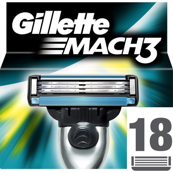 Gillette Mach3 Yedek Tıraş Bıçağı 18'li Karton Paket