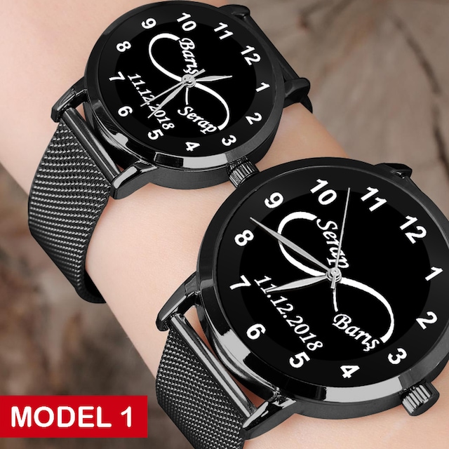 Sevgili Saatleri Çift Kombin Hasır Kol Saati Erkek Bayan Hediye