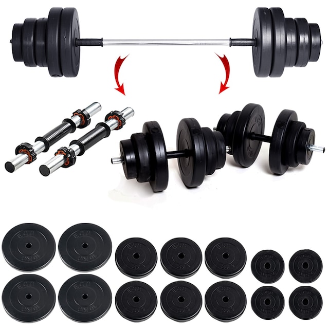 Ecgspor 85 KG Halter Seti ve Dambıl Seti Ağırlık Fitness Seti