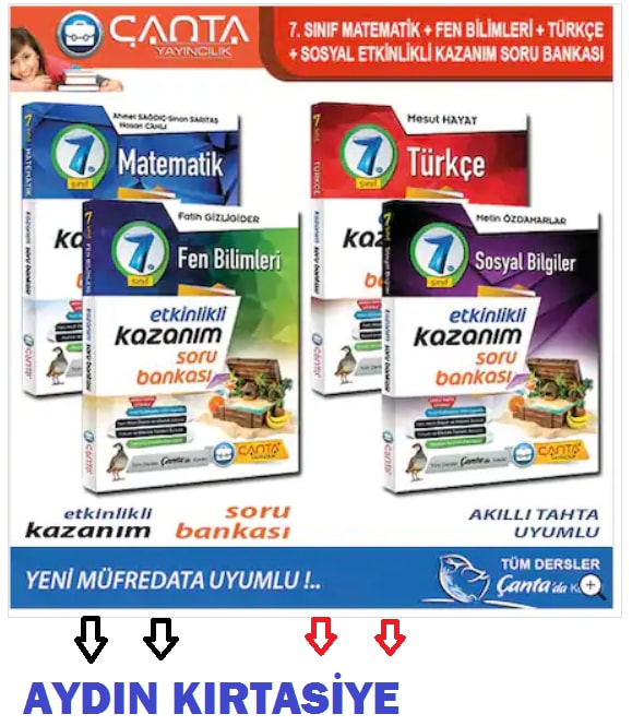 7.SINIF ÇANTA YAYINLARI SORU BANKASİ SETİ 4 KİTAP SET