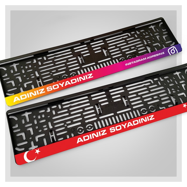 2 Adet Kişiye - isme Özel isimli Plakalık Ücretsiz Kargo