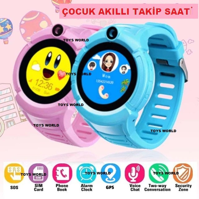 TWOX AKILLI ÇOCUK TAKİP SAAT - KAMERALI -SİM KARTLI-İOS VE ANDRD