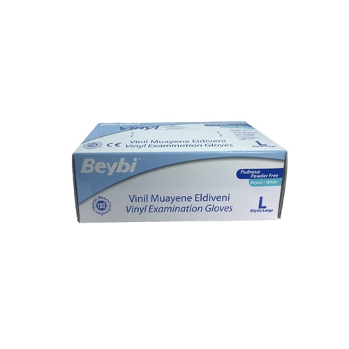 VİNİL MUAYENE ELDİVENİ PUDRASIZ BEYBİ & DOLPHİN  S - M - L 100 lü