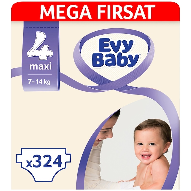 Evy Baby Bebek Bezi 4 Numara 324 Adet MEGA FIRSAT