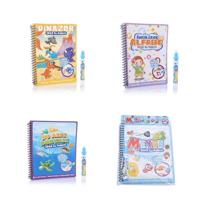 Sihirli Boyama Kitabı Özel Kalemi Water Magic Boyama