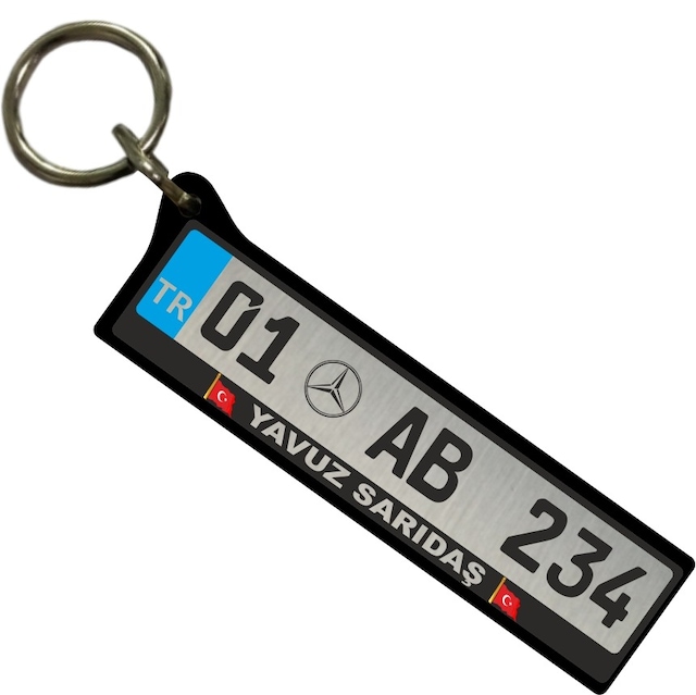 Plaka Anahtarlık Model 4 Araba Plakası Kişiye Özel Tasarım Hediye