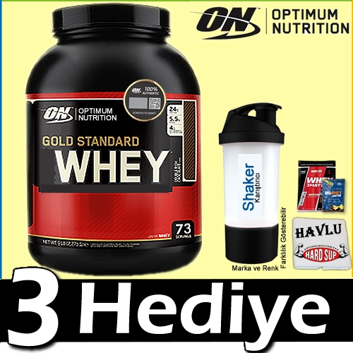 Optimum Nutrition Gold Standard Whey Protein Tozu 2273 Gr 3HEDİYE