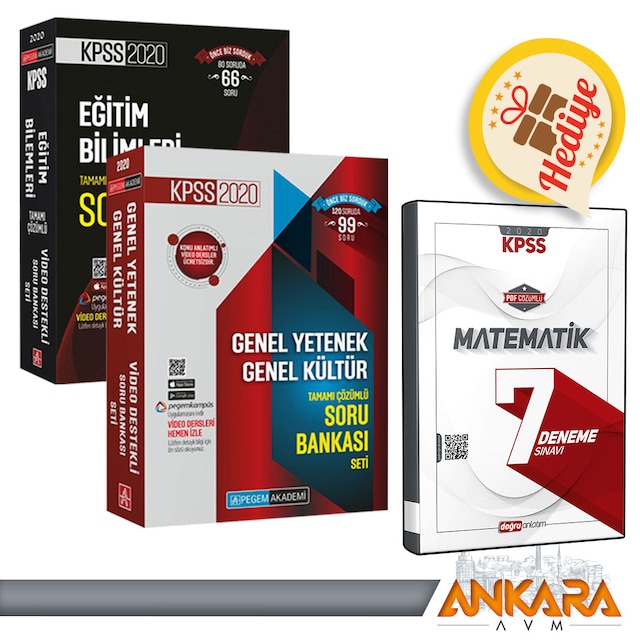 2020 KPSS Genel Yetenek Kültür + Eğitim Soru Bankası SETLER PEGEM