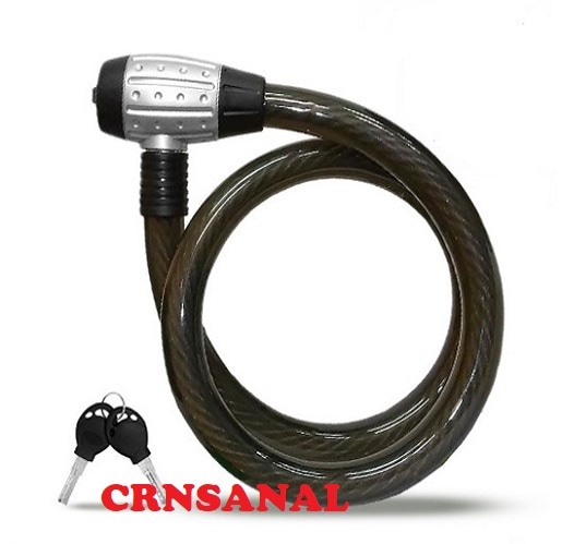 MOTOSİKLET KİLİT MOTOSİKLET ÇELİK HALAT KİLİT 25X1500 KİLİT SİYAH