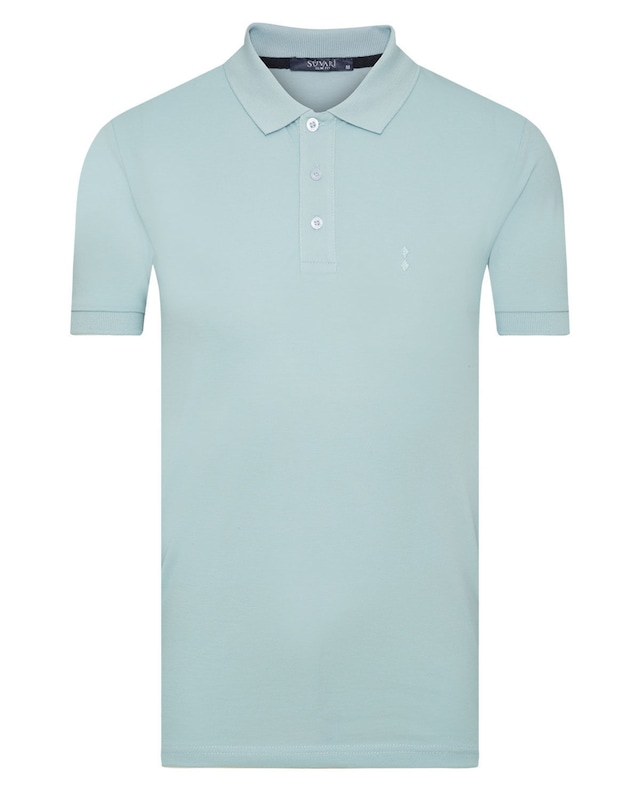 Süvari Slim Fit Polo Yaka Mavi Erkek Tişört