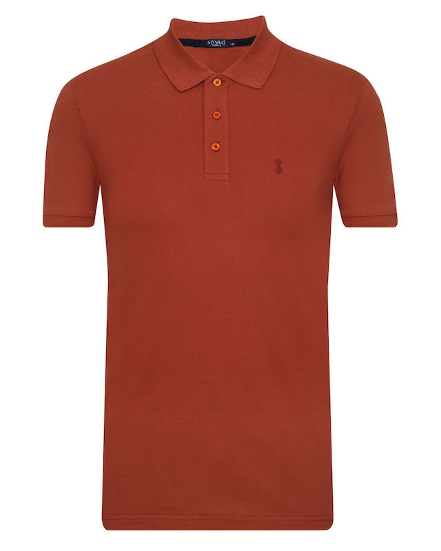 Süvari Slim Fit Polo Yaka Kırmızı Erkek Tişört