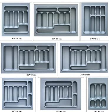 Çekmece İçi Kaşıklık Gri Tüm Ölçülerde Kesim İşlemi Ücretsiz