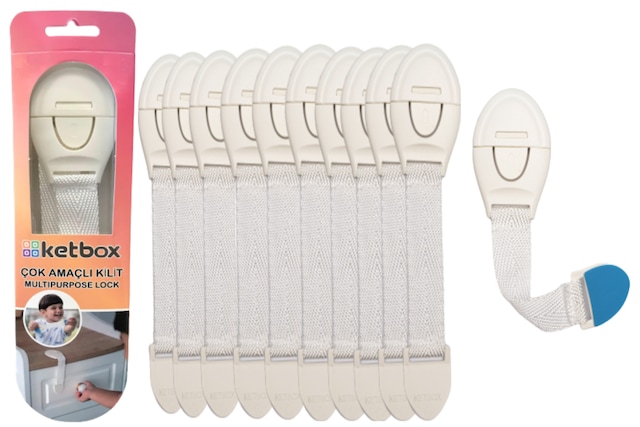 10Adet Çocuk Bebek Çekmece Dolap Güvenlik Kilidi Çok Amaçlı Kilit
