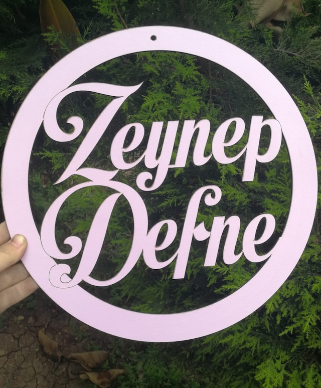 İSME ÖZEL ÇEMBER-İSİMLİ KASNAK-MAKROME ÇEMBERİ-MAKROME İSİMLİK