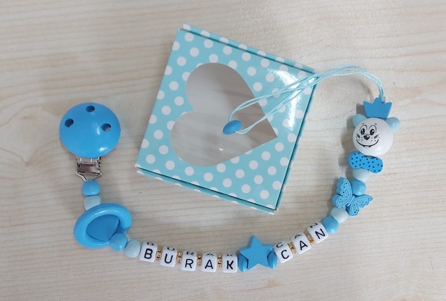 İsimli Emzik Zinciri / Emzik Askısı / Bebek Hediyesi