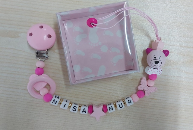 İsimli Emzik Zinciri / Emzik Askısı / Bebek Hediyesi