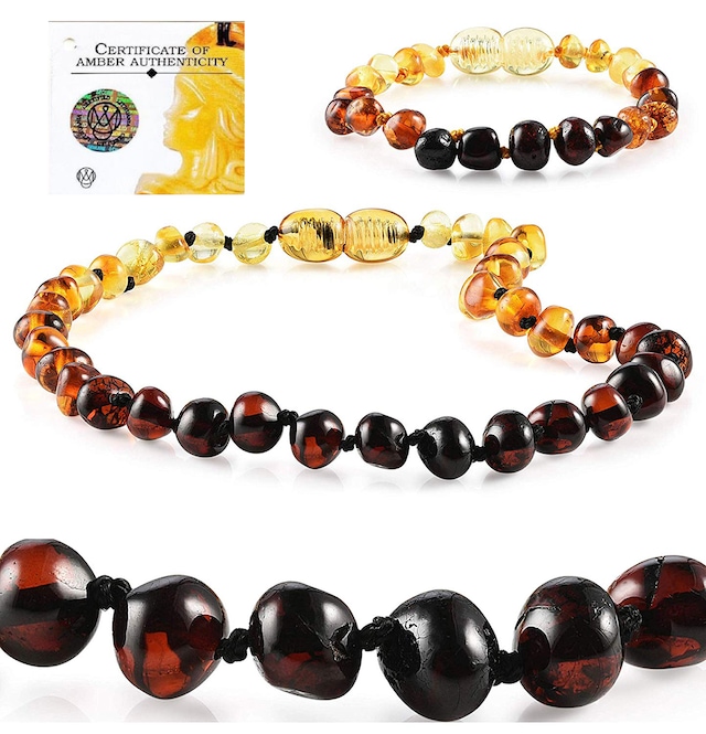 Sertifikalı Kehribar Kız Erkek Bebek Diş Kolyesi Bileklik Set