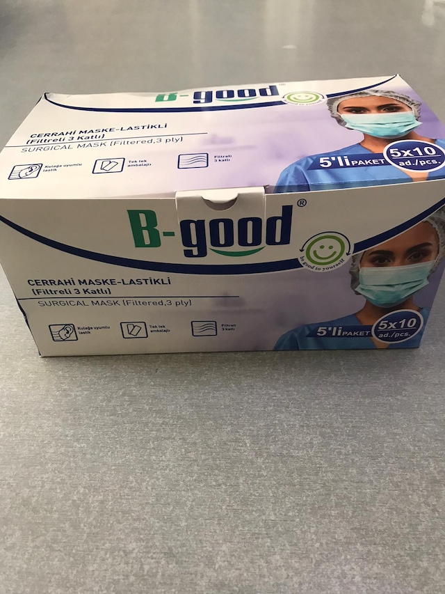 B-GOOD CERRAHİ MASKE 3 KATLI 50 Lİ (5LİPKT*10)