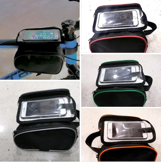 Bisiklet Heybe Çantası Kadro Üstü 6 inç Telefonlu