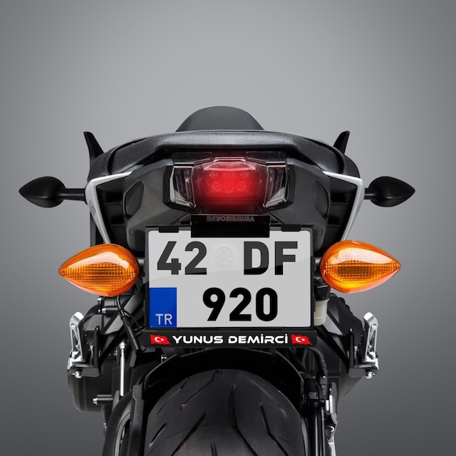 1 Adet  Kişiye Özel, İsimli, Motor Plakalık, Motosiklet plakalık
