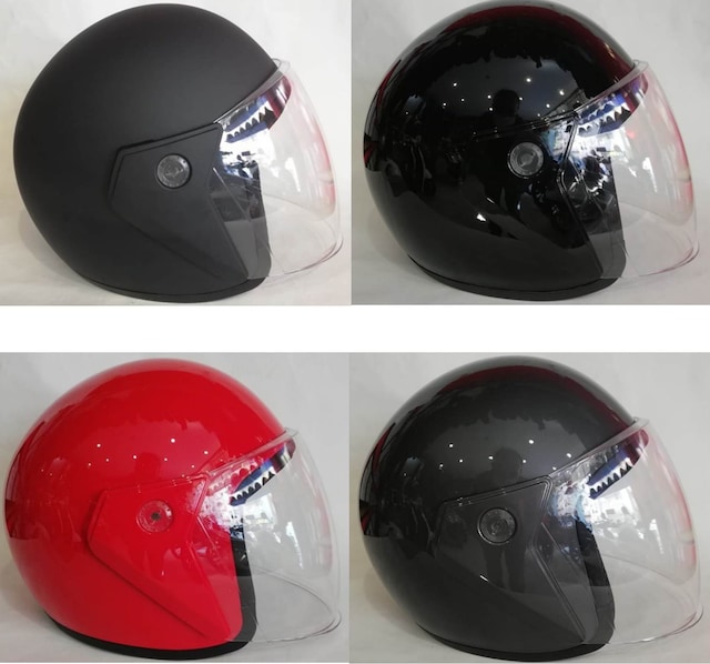 Ekonomik Yarım Yazlık Mat Siyah Motosiklet Kaskı