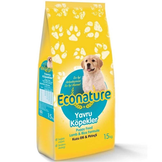 Econature Kuzu Etli Yavru Köpek Maması 15 KG