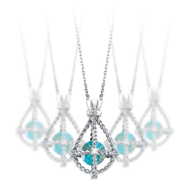 Pırlanta Lilarote Safir Taşlı Gümüş Kolye