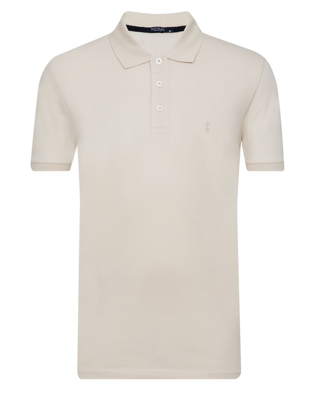 Süvari Polo Yaka Bej Erkek Tişört