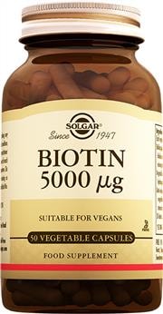 Solgar Biotin 5000 mcg 50 Kapsül 12/2023