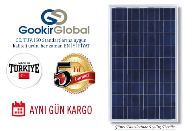 165-170 Watt Güneş Paneli - Solar Panel- TÜRK MALI