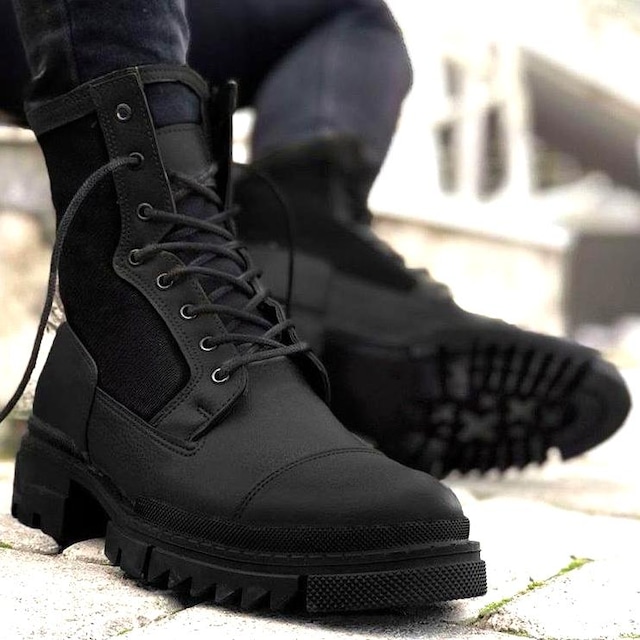 Conteyner Siyah Erkek Postal Bot Çizme