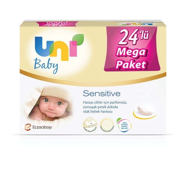 Uni Baby Sensitive Islak Bebek Havlusu 24'lü Mega Paket 1344'lü